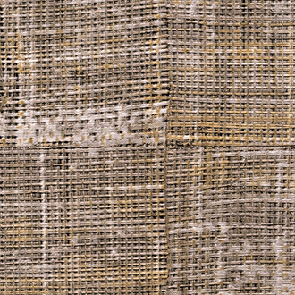 Textuur van Elitis behang Raffia VP 601 78 met een geweven, natuurlijke raffialook in beige- en bruintinten.