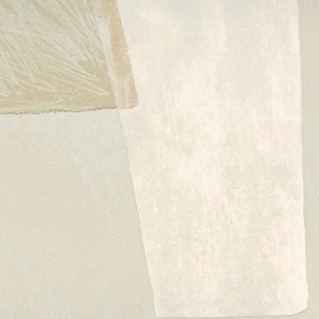 Abstract patroon in neutrale tinten op Elitis behang uit de Tutto Voile de Papier collectie, model TP 333 01.