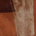Abstract patroon van het Elitis-behang Tutto TP 333 06 uit de Voile de Papier collectie in warme bruin- en beigetinten.