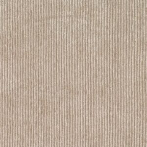 Beige Elitis Alcove behang met een fijne verticale ribbelstructuur.