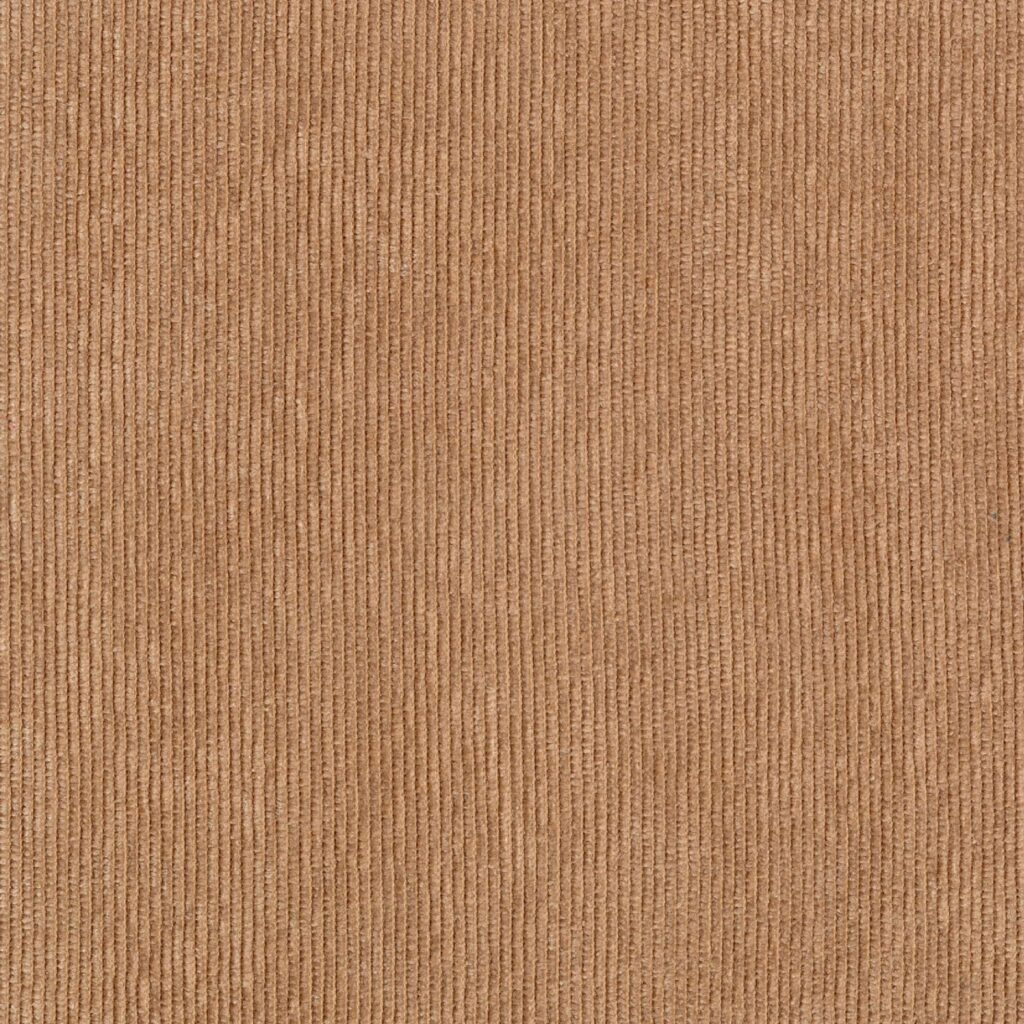 Textuur van Elitis behang Alcove Garçonnière RM 1063-72 in een warme, bruine tint met fijne verticale ribbels.