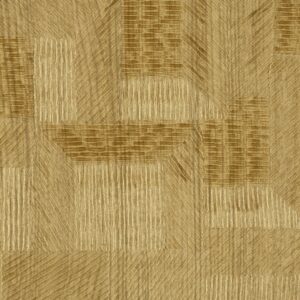 Reliefbehang met houtstructuur in geometrisch patroon uit de Elitis Bois Sculpté Ramille collectie.