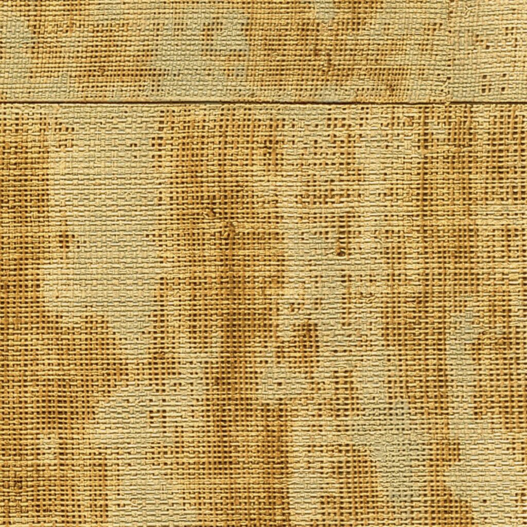 Textuur van Elitis-behang La Caravane Atelier d’Artiste Eldorado VP 880 05 met een geweven, goudbruin patroon.
