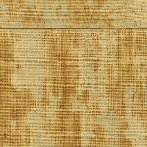 Textuur van Elitis-behang La Caravane Atelier d’Artiste Eldorado VP 880 05 met een geweven, goudbruin patroon.