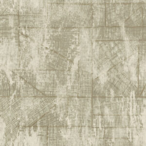 Beige Elitis-behang uit de La Caravane Chogak collectie met een textuur die doet denken aan verweerd hout.