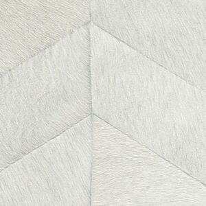 Lichtgrijs Elitis-behang uit de Memoires Santa Fe collectie met een subtiel geometrisch patroon en textuur.