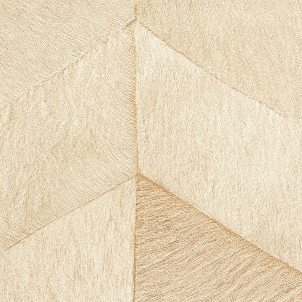 Beige Elitis behang uit de Memoires Santa Fe collectie met een subtiel geometrisch patroon en textuur.