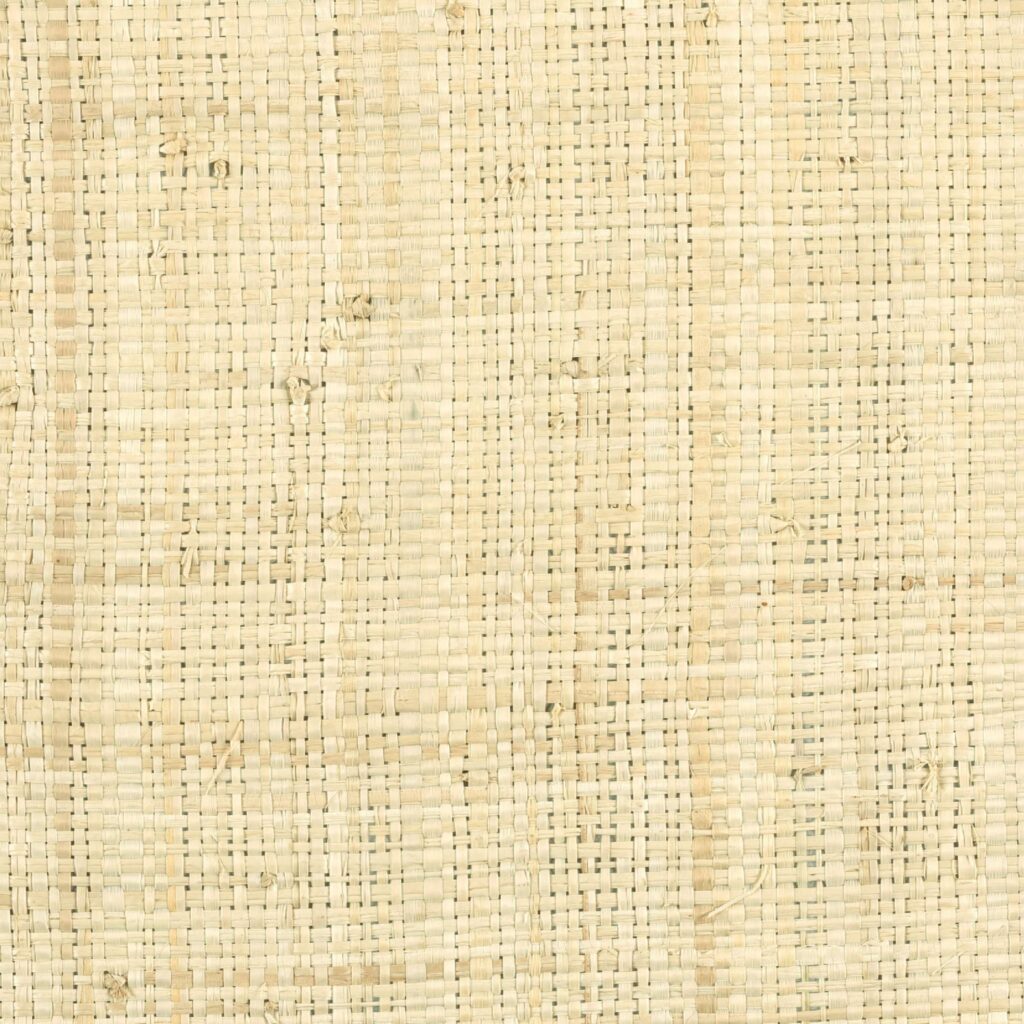 Beige Elitis Merida Cesteria behang met een grof geweven textuur van natuurlijke vezels.