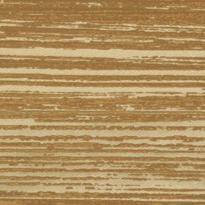 Behang met horizontale, goudbruine strepen in een abstract patroon uit de Elitis Mouvements Esprit Libre collectie.