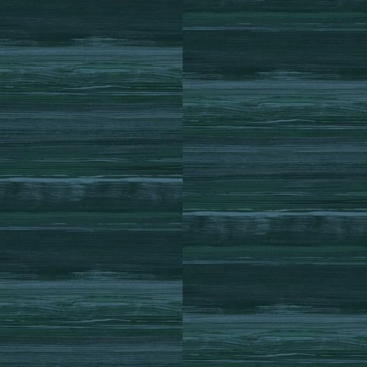 Donkergroen Elitis-behang met horizontale penseelstreken in het patroon Mouvements Esprit Libre RM 1024-67.