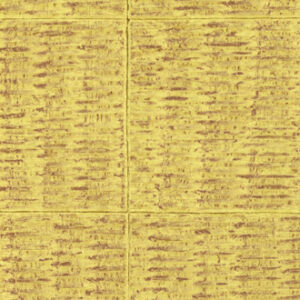 Geelbruine Elitis Behnag Natural Mood VP 915 09 wandbekleding met een textuur van ruwe, horizontale lijnen en rechthoekige patronen.