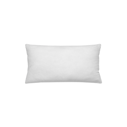 Rechthoekig Elitis binnenkussen van 25 x 50 cm in effen wit.