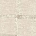 Textielachtig behang Elitis Ceres Cybele VP 1009 02 met een beige geweven patroon en rafelige textuur.