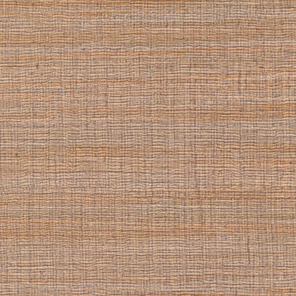 Structuurbehang Elitis Ceres Rhea VP 1008 15 met een geweven textiellook in natuurlijke bruintinten.