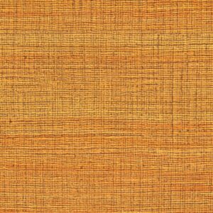Oranjegeel Elitis Ceres Rhea VP 1008 35 behang met een geweven textuur en natuurlijke linnenlook.