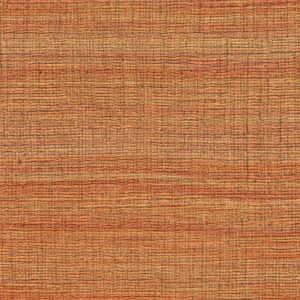 Oranjegekleurd Elitis Ceres Rhea VP 1008-36 behang met een geweven structuur en natuurlijke textuur.