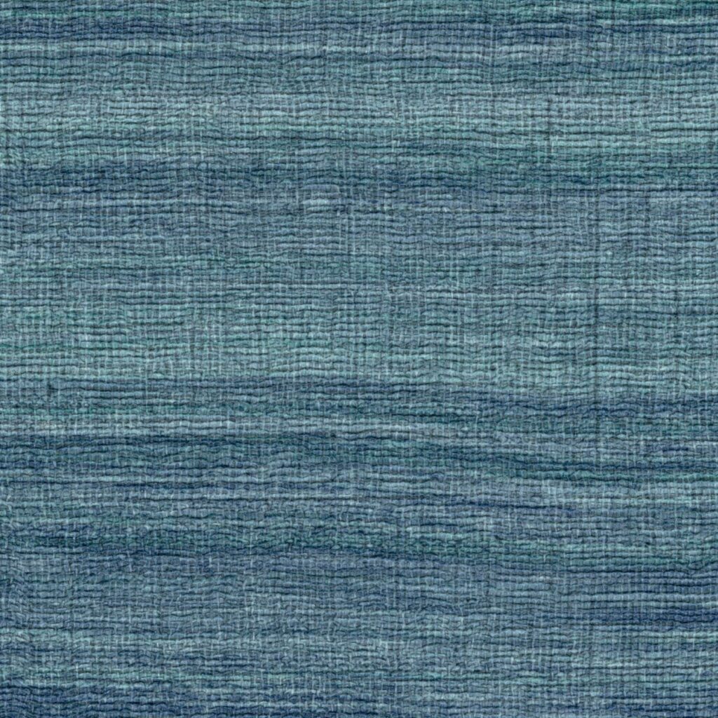 Blauwgroen Elitis Ceres Rhea VP 1008-42 behang met subtiele horizontale textuur.