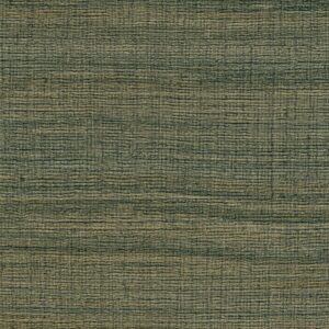 Structuurbehang Elitis Ceres Rhea VP 1008-62 met een geweven textielachtig patroon in groentinten.