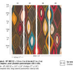 Decoratief behangpatroon uit de Elitis Cordes Sensibles Arabesque VP 1002 02 collectie met kleurrijke, abstracte vormen in verticale banen.