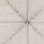 Detail van het textielontwerp "Sillage VP 997 01" uit de Elitis Cordes Sensibles collectie van Véronique de Soultrait, met geometrisch patroon van op elkaar gelegde koorden.