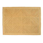Rechthoekig Elitis Coyoacan vloerkleed met een geometrisch patroon in natuurlijke, beige tinten.
