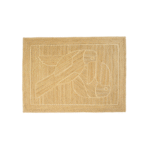 Beige Elitis Diego et Frida TA 128 05 05 vloerkleed met ingeweven abstracte tekening van twee toekans.