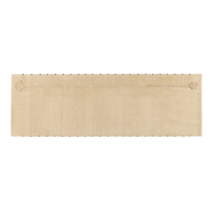 Beige Elitis Ernest TA 132 04 06 loper vloerkleed met subtiele textuur en gestikte randen.