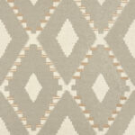 Beige en grijs Escondido Paloha LR 362 05 patroon met geometrische ruitvormen en etnisch geïnspireerd design.