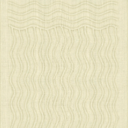 Beige Elitis Forms wandbekleding met een golvend, textuurpatroon in reliëf.