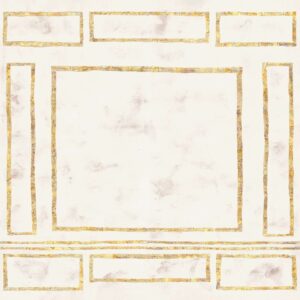 Beige wandbekleding met gouden, onregelmatige lijnen in Kintsugi-stijl, geïnspireerd op Elitis Les Marques de L'Empire.