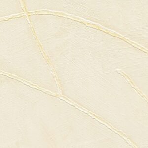 Crèmekleurig Elitis Kintsugi VP 1004 02 behang met subtiele, glanzende lijnen geïnspireerd op Japanse goudreparatie.