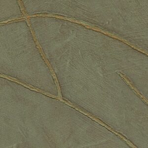 Groen Elitis Kintsugi VP 1004 62 behang met reliëfstructuur en goudkleurige scheuraccenten.