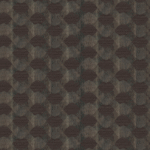 Donker geometrisch behangpatroon Elitis Le Jeu de Dame RM 1039 82 met een schaakbordachtig motief in bruin- en grijstinten.