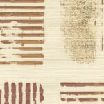 Beige Elitis Maestria Kalliste RM 1077 02 behang met abstracte patronen in goud en bruin.