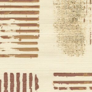 Beige Elitis Maestria Kalliste RM 1077 02 behang met abstracte patronen in goud en bruin.