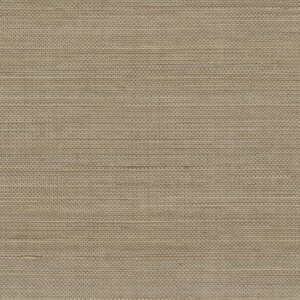 Natuurlijke geweven textuur van Elitis Maestria Pur Abaca RM 1071 05 behang in beige tinten.