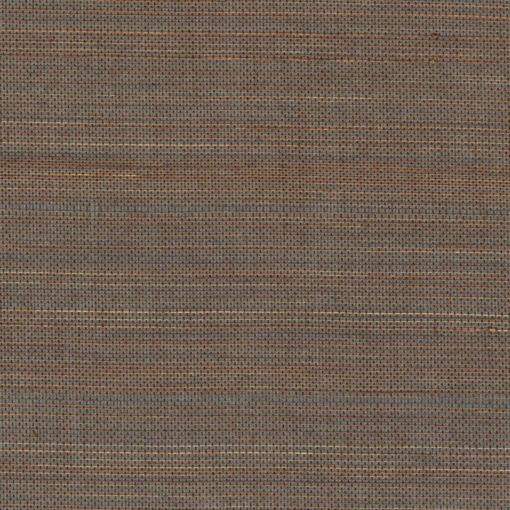 Bruin geweven Elitis Maestria Pur Abaca RM 1071 70 behang met een natuurlijke textuur en horizontaal patroon.