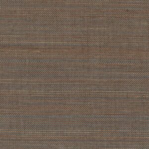 Bruin geweven Elitis Maestria Pur Abaca RM 1071 70 behang met een natuurlijke textuur en horizontaal patroon.