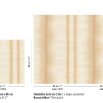 Beige-goudkleurig Elitis Maestria Tissoro RM 1078-01 patroon met herhalend ontwerp van 84 x 80 cm en vrije aansluiting.