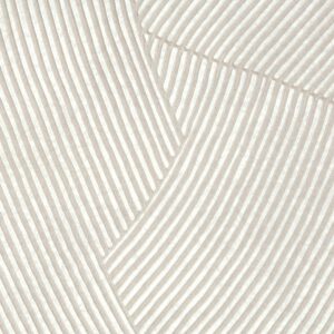 Beige en witte wandbekleding Elitis Matières à Réflexions Circolo VP 976 01 met een reliëf van golvende, organische lijnen.