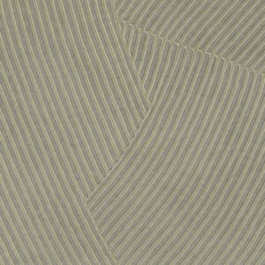 Grijze Elitis Circolo VP 976 70 wandbekleding met een patroon van golvende, liniaalrechte lijnen in reliëf.