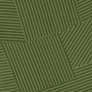 Groen Elitis Dédales-behang met een patroon van diagonale lijnen in afwisselende richtingen.