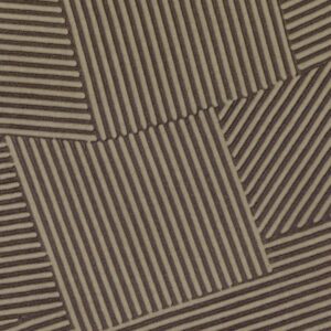 Close-up van Elitis Dédales VP 975 76 behang met een geometrisch patroon van reliëflijnen in verschillende richtingen.