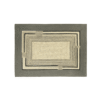 Rechthoekig Elitis outdoor vloerkleed Disco TA 113 81 05 met een grafisch patroon in beige en grijstinten.