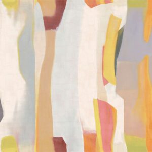 Abstracte muurbekleding "Elitis Sangpi Aspirations Fusionnelles VP 1025 01" met zachte verticale kleurvlakken in pastel- en aardetinten.