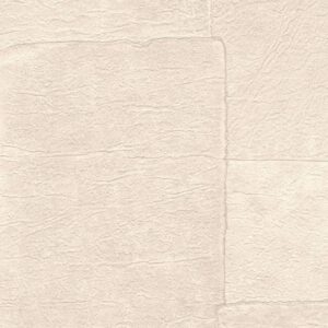 Lichtbeige Elitis Sangpi VP 1018 04 behang met een subtiele textuur en patroon van rechthoekige panelen.