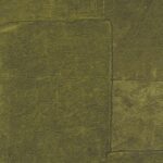 Groen Elitis Sangpi VP 1018-67 behang met een patchworkstructuur en textiele uitstraling.