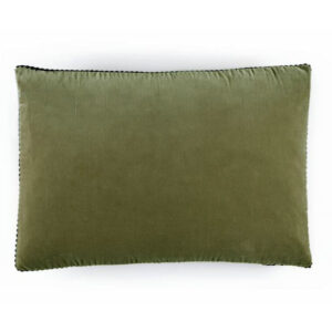 Groen Elitis sierkussen Athena CO 226 64 03 met een fluweelachtige structuur en subtiele afwerking.