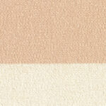 Detailopname van Elitis-stof Rosarito LR 356 35 met een grof geweven textuur in beige en lichtroze banen.