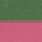 Detail van Elitis-stof Rosarito LR 356 56 met een geweven textuur in groene en roze banen.